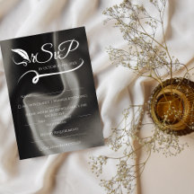 Grey Elegant Minimalist Handwritten Wedding