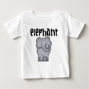 Grey Elephant Baby Raglan T-shirt