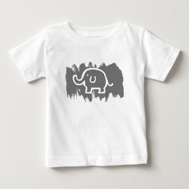 Grey elephant baby T-Shirt (Front)