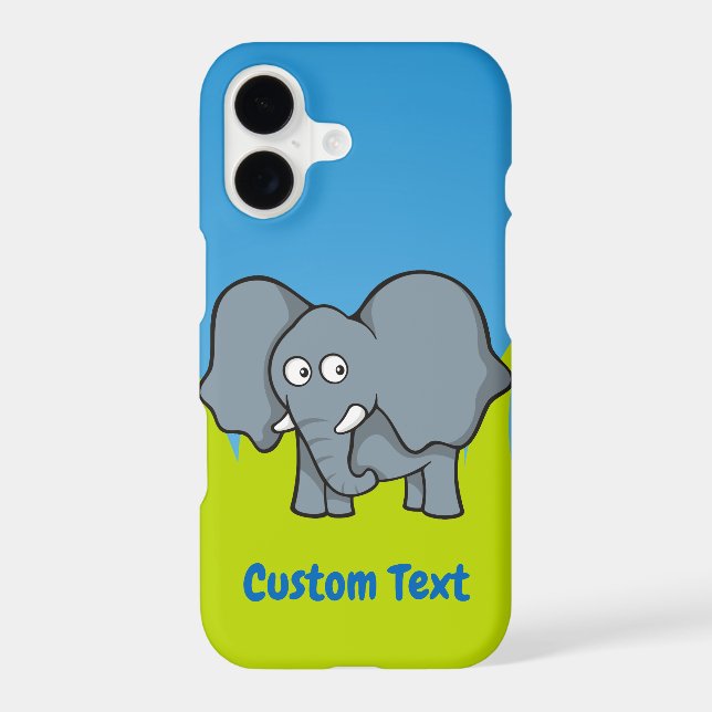 Grey Elephant Cartoon (Back)
