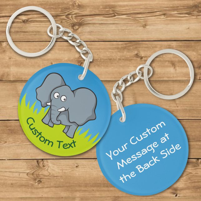 Grey Elephant Cartoon Keychain (Creator Uploaded)