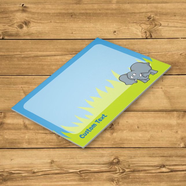 Grey elephant cartoon notepad (Creator Uploaded)