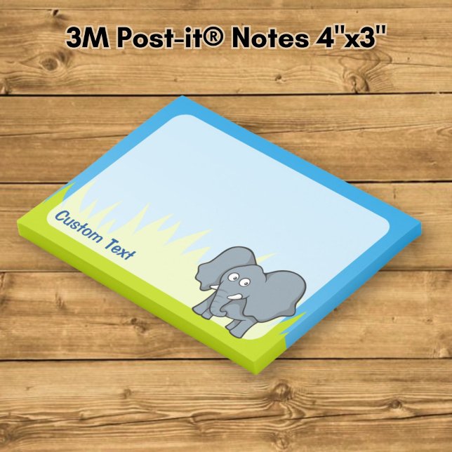 Grey Elephant Cartoon Post-it Notes (Creator Uploaded)