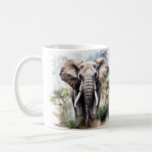 Grey elephant coffee mug