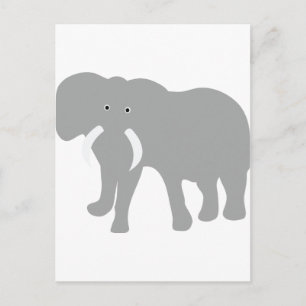 grey elephant comic postcard