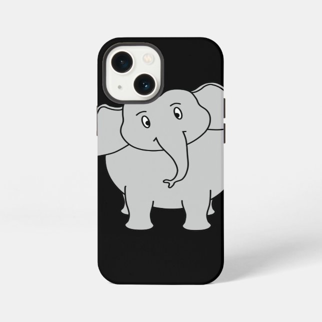 Grey Elephant. iPhone Case (Back)