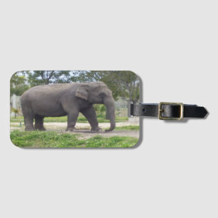 Grey Elephant Luggage Tag