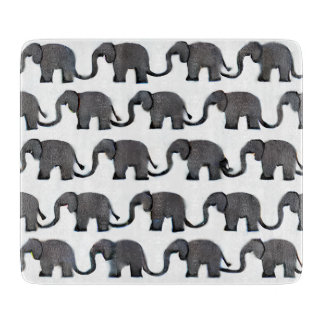 Grey Elephant Patterned Cutting Board