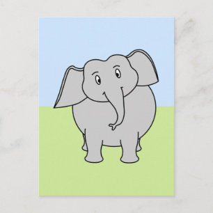 Grey Elephant Postcard