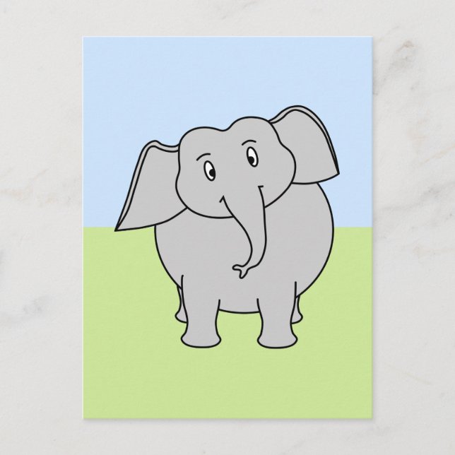 Grey Elephant Postcard (Front)