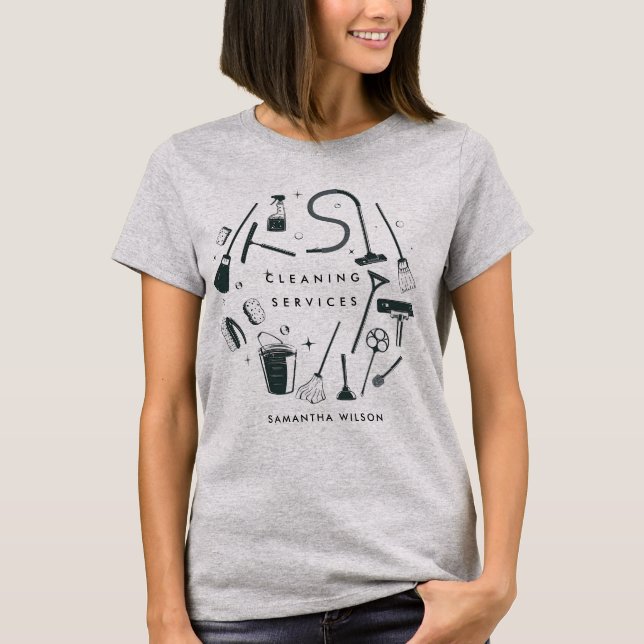 Grey Equipment Cleaning Services  T-Shirt (Front)