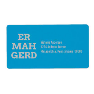 Grey Ermahgerd Shipping Labels