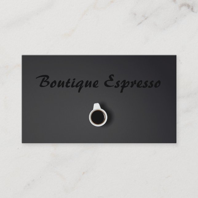 Grey Espresso Bar Coffee Shop - Business Card (Front)