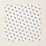 Grey F-15E Jet Patterned Scarf<br><div class="desc">Ideal for the fighter chick pilot,  wso or spouse,  add a little airpower to your wardrobe with this grey on white F-15E Strike Eagle patterned chiffon scarf. This makes the perfect not-squadron-specific First Friday,  Pink Flag,  fini-flight or spouse event accessory or a stylish welcome or farewell gift.</div>
