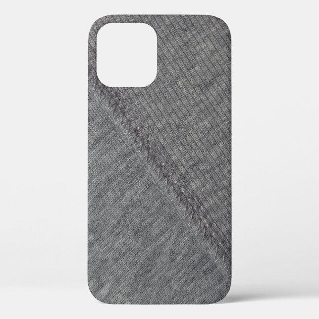 Grey fabric: abstract stitched texture. Case-Mate iPhone case (Back)