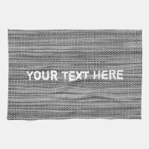 Grey Fabric Cloth - Add Your Text - Customisable -