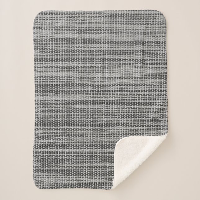 Grey Fabric Cloth Sherpa Blanket (Front)