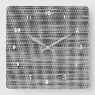 Grey Fabrics Texture Cotton Wall Clock