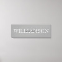 Grey Family Name Monogram Sign