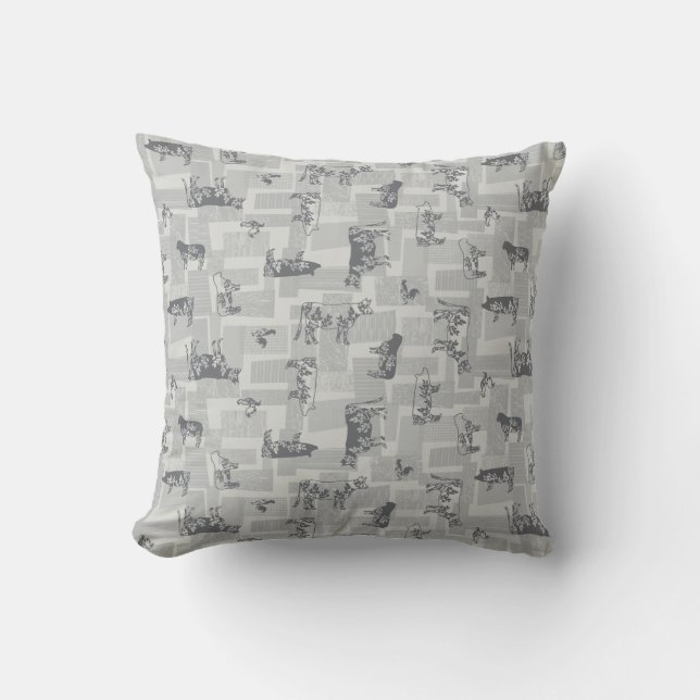 Grey Farmhouse Cushion (Front)