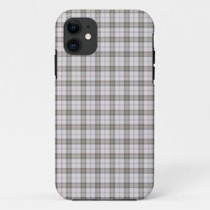Grey fashion tartan Case-Mate iPhone case