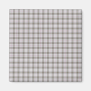 Grey fashion tartan magnet