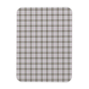 Grey fashion tartan magnet