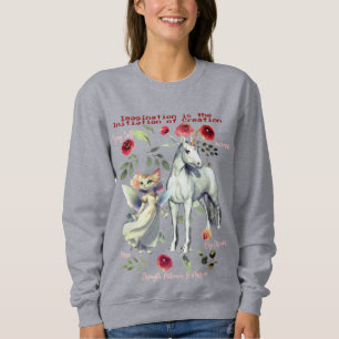 (Grey) Fashionable Trendy Unicorn Cats  Sweatshirt