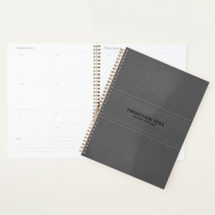 Grey faux leather Planner