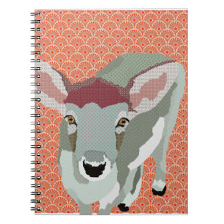Grey Fawn Orange Notebook