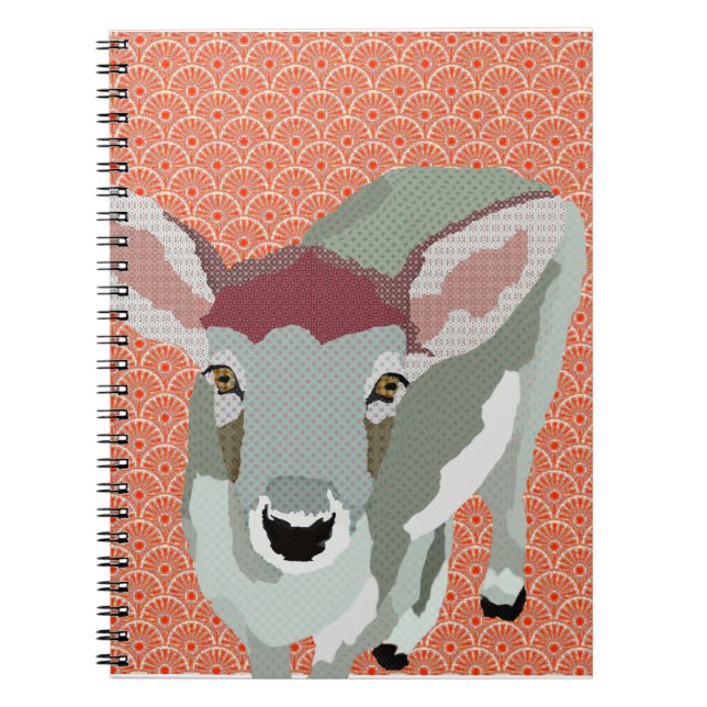Grey Fawn Orange Notebook (Front)