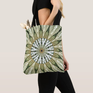 Grey Feather Tote Bag