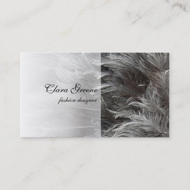 Grey Feathers Business Card (Front)