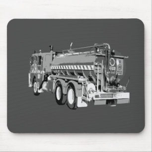 Grey Fire Truck Oil Painted, Mouse Pad