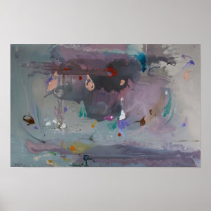 Grey Fireworks - 2000 Helen Frankenthaler - Poster