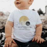 Grey First Trip Around The Sun Toddler T-Shirt<br><div class="desc">Celebrate your little one's first birthday with this watercolour 'First trip around the sun' design.</div>