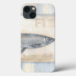 Grey Fish on Beige Background iPhone 13 Case