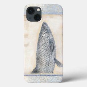 Grey Fish on Beige Background iPhone 13 Case