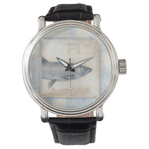 Grey Fish on Beige Background Watch