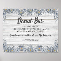 Grey Floral | Doughnut Bar Bridal Shower Wedding S
