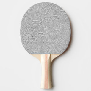 Grey Floral Embossed Look Ping Pong Paddle