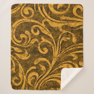Grey floral, high-resolution seamless texture. sherpa blanket