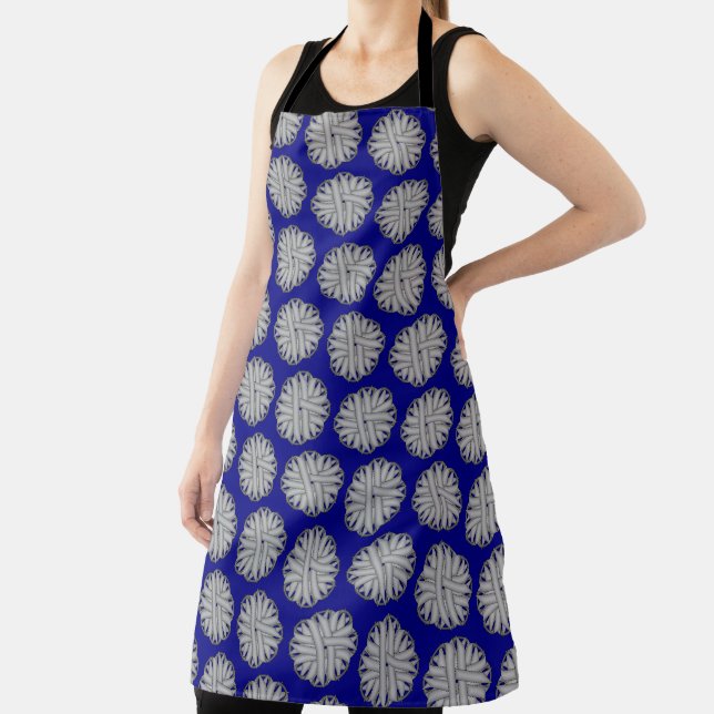 Grey Flower Ribbon by Kenneth Yoncich Apron (Insitu)