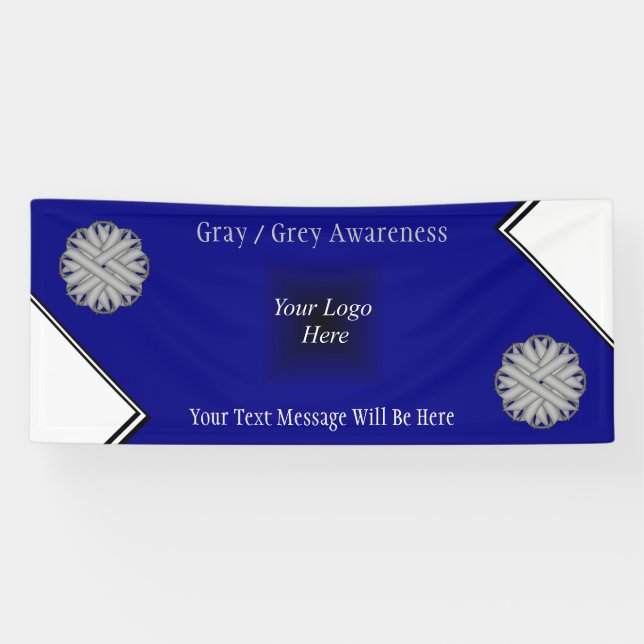 Grey Flower Ribbon by Kenneth Yoncich Banner (Horizontal)