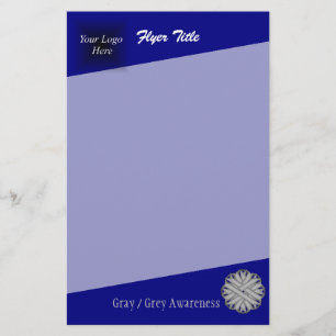 Grey Flower Ribbon by Kenneth Yoncich Flyer