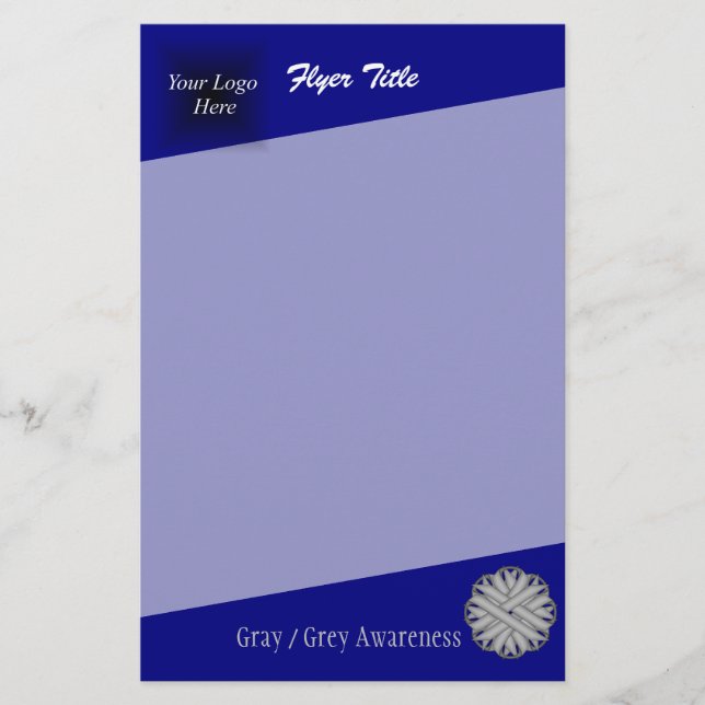 Grey Flower Ribbon by Kenneth Yoncich Flyer (Front)