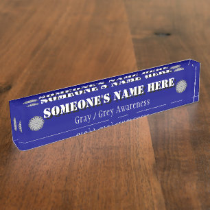 Grey Flower Ribbon by Kenneth Yoncich Nameplate