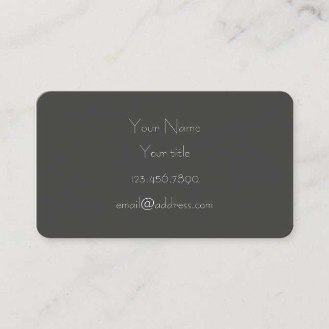 Grey, Flowers Business - Calling Card (Front)