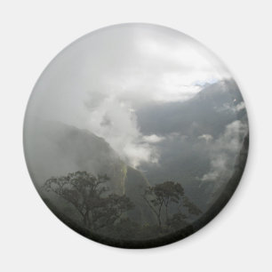 Grey Foggy Clouds above the Mountains Magnet