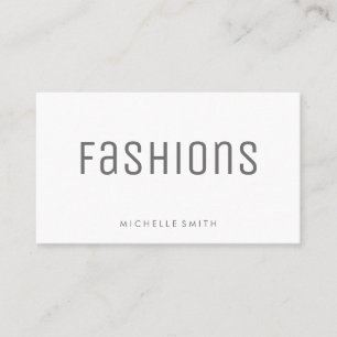 Grey Font Minimalist Professional Business Card